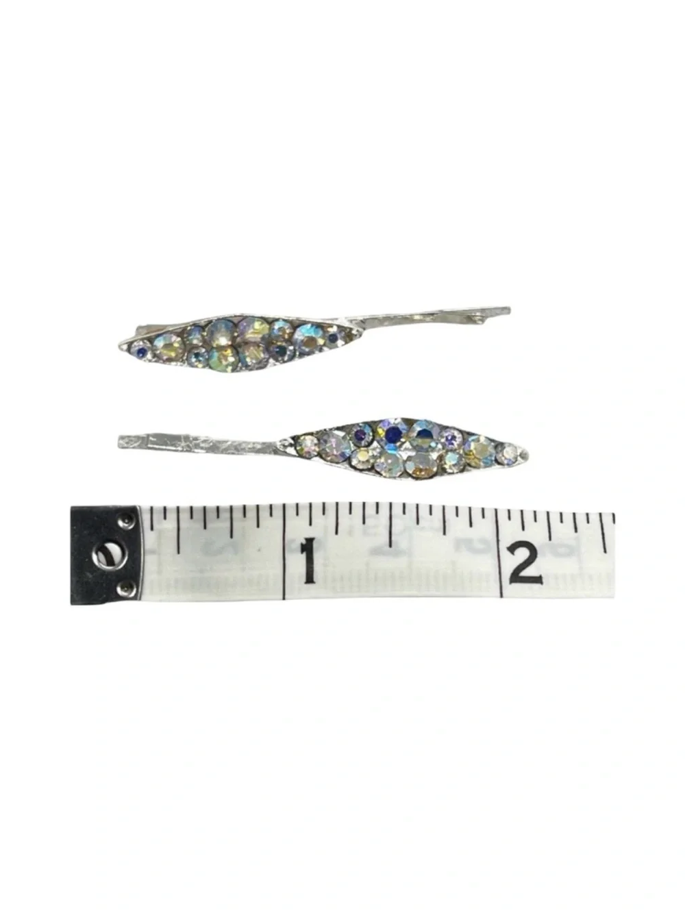 Crystal-Embellished Silver Hair Pins - Aurora Rhinestone Set FINAL PRICE DROP